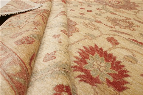 Pishavar Beige Hand Knotted 78 X 910 Area Rug 250-21667 Image 8