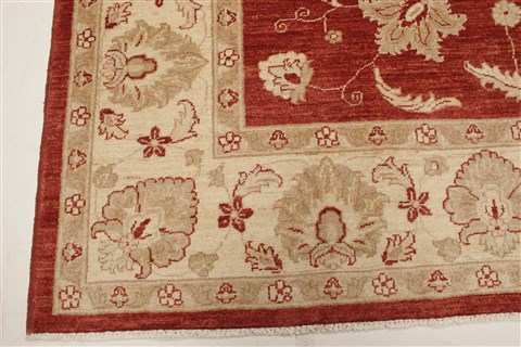 Pishavar Brown Hand Knotted 83 X 100 Area Rug 250-21670 Image 19