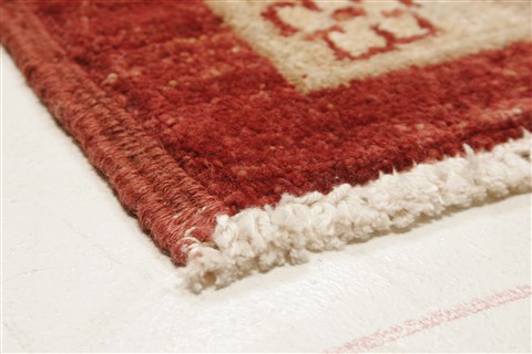 Pishavar Brown Hand Knotted 83 X 100 Area Rug 250-21670 Image 20