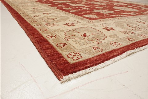 Pishavar Brown Hand Knotted 83 X 100 Area Rug 250-21670 Image 21