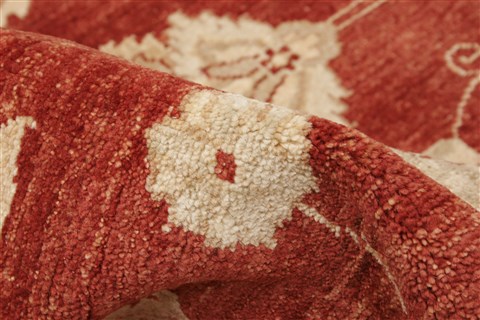 Pishavar Brown Hand Knotted 83 X 100 Area Rug 250-21670 Image 3