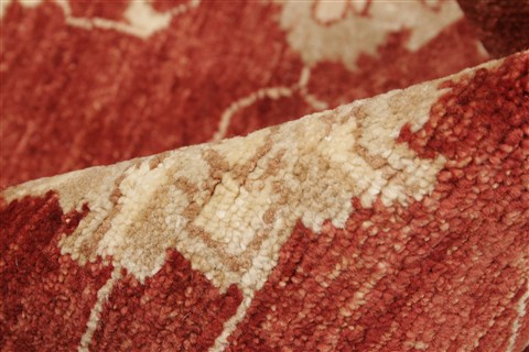 Pishavar Brown Hand Knotted 83 X 100 Area Rug 250-21670 Image 5