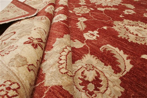 Pishavar Brown Hand Knotted 83 X 100 Area Rug 250-21670 Image 8