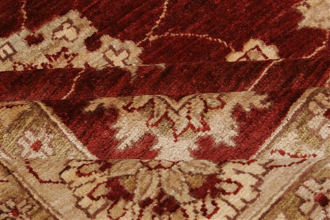 Pishavar Red Square Hand Knotted 89 X 96 Area Rug 250-21672 Image 10