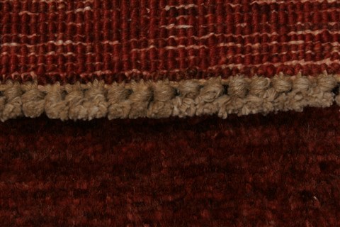 Pishavar Red Square Hand Knotted 89 X 96 Area Rug 250-21672 Image 13