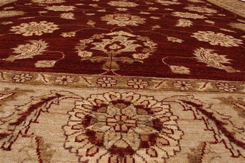 Pishavar Red Square Hand Knotted 89 X 96 Area Rug 250-21672 Image 17