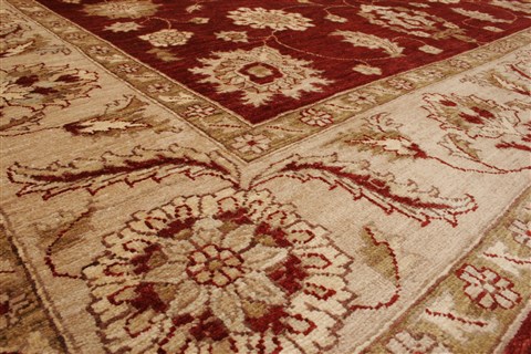 Pishavar Red Square Hand Knotted 89 X 96 Area Rug 250-21672 Image 18