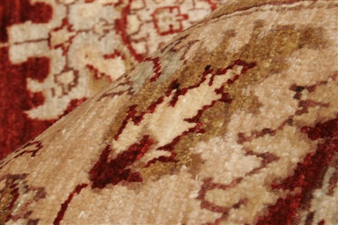 Pishavar Red Square Hand Knotted 89 X 96 Area Rug 250-21672 Image 1