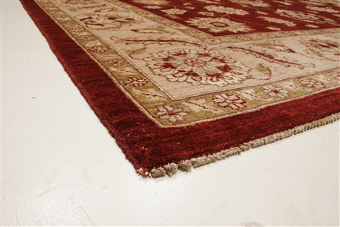 Pishavar Red Square Hand Knotted 89 X 96 Area Rug 250-21672 Image 21