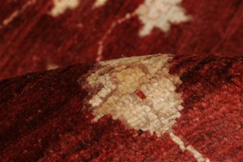 Pishavar Red Square Hand Knotted 89 X 96 Area Rug 250-21672 Image 4