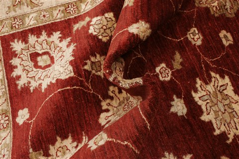 Pishavar Red Square Hand Knotted 89 X 96 Area Rug 250-21672 Image 6