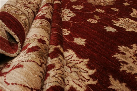 Pishavar Red Square Hand Knotted 89 X 96 Area Rug 250-21672 Image 7