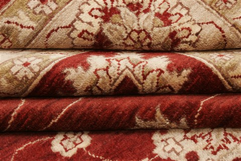 Pishavar Red Square Hand Knotted 89 X 96 Area Rug 250-21672 Image 8