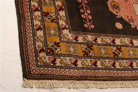Kazak Brown Hand Knotted 610 X 95 Area Rug 100-21675 Image 1
