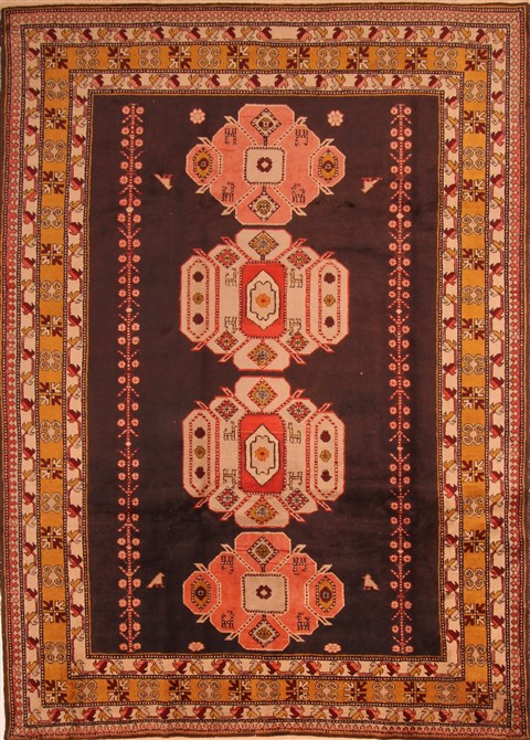 Kazak Brown Hand Knotted 610 X 95 Area Rug 100-21675 Image 0