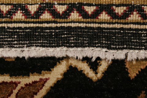 Pishavar Black Hand Knotted 82 X 100 Area Rug 250-21676 Image 13
