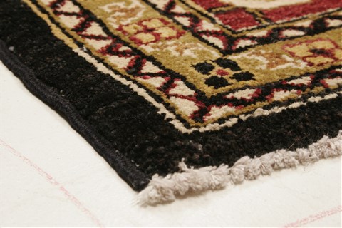 Pishavar Black Hand Knotted 82 X 100 Area Rug 250-21676 Image 19