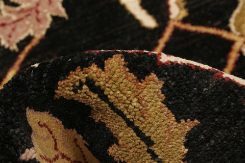 Pishavar Black Hand Knotted 82 X 100 Area Rug 250-21676 Image 4
