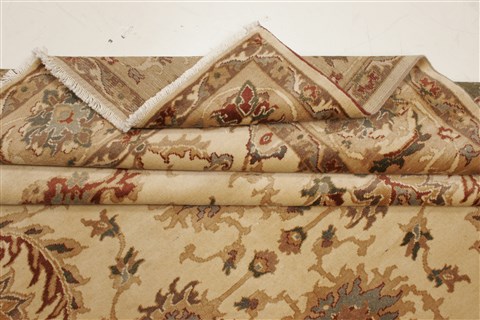 Chobi Beige Hand Knotted 710 X 93 Area Rug 250-21711 Image 10