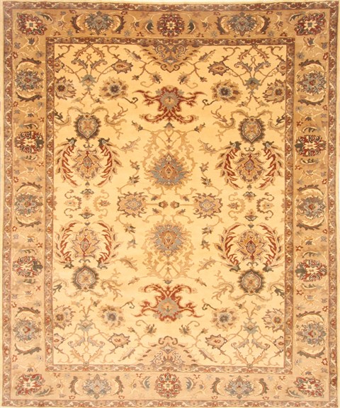 Chobi Beige Hand Knotted 710 X 93 Area Rug 250-21711 Image 0
