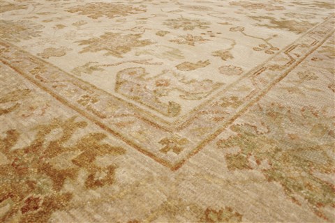 Oushak Beige Hand Knotted 80 X 100 Area Rug 250-21712 Image 16