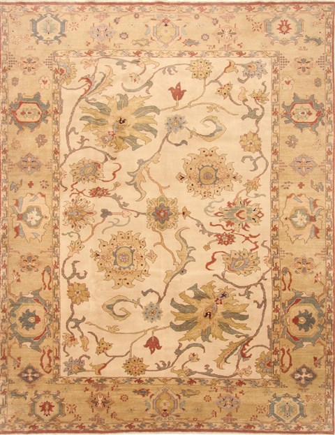 Chobi Beige Hand Knotted 710 X 101  Area Rug 250-21713 Image 0