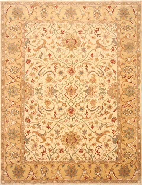 Chobi Beige Hand Knotted 81 X 106  Area Rug 250-21715 Image 0