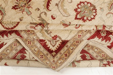 Pishavar Beige Hand Knotted 710 X 98 Area Rug 250-21717 Image 12