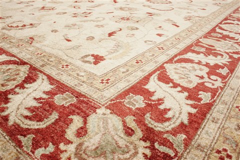 Pishavar Beige Hand Knotted 710 X 98 Area Rug 250-21717 Image 17