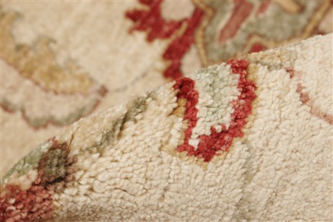 Pishavar Beige Hand Knotted 710 X 98 Area Rug 250-21717 Image 1