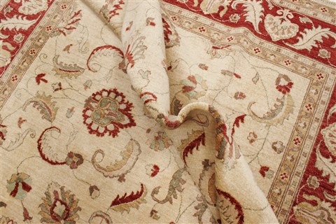 Pishavar Beige Hand Knotted 710 X 98 Area Rug 250-21717 Image 6