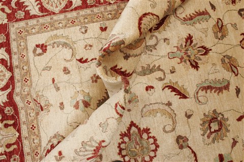 Pishavar Beige Hand Knotted 710 X 98 Area Rug 250-21717 Image 7