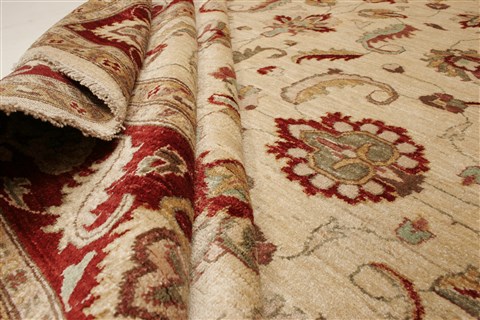 Pishavar Beige Hand Knotted 710 X 98 Area Rug 250-21717 Image 8