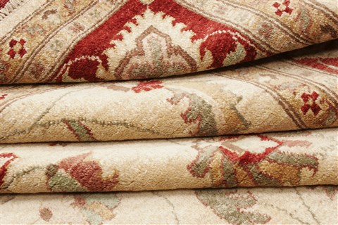 Pishavar Beige Hand Knotted 710 X 98 Area Rug 250-21717 Image 9