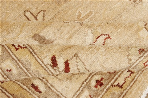 Pishavar Beige Hand Knotted 83 X 99 Area Rug 250-21720 Image 10