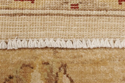 Pishavar Beige Hand Knotted 83 X 99 Area Rug 250-21720 Image 13