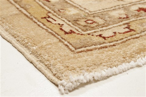 Pishavar Beige Hand Knotted 83 X 99 Area Rug 250-21720 Image 17
