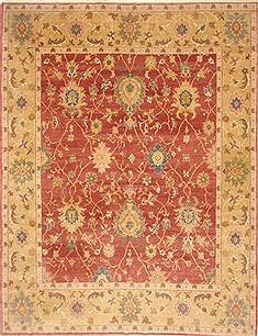 Egyptian Chobi Red Rectangle 8x11 ft Wool Carpet 21724