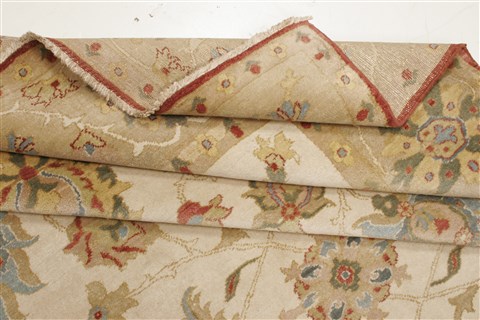 Chobi Beige Hand Knotted 82 X 101 Area Rug 250-21729 Image 10