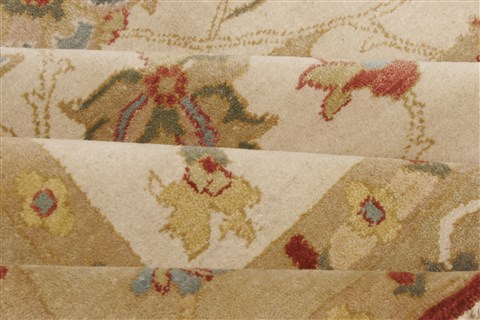 Chobi Beige Hand Knotted 82 X 101 Area Rug 250-21729 Image 11