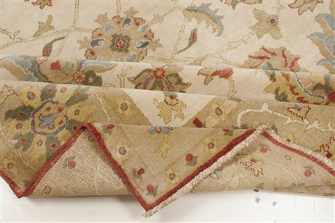 Chobi Beige Hand Knotted 82 X 101 Area Rug 250-21729 Image 12