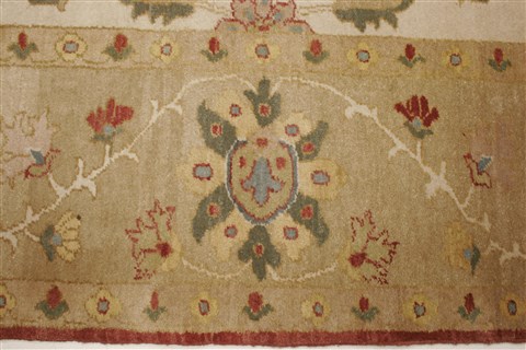 Chobi Beige Hand Knotted 82 X 101 Area Rug 250-21729 Image 17