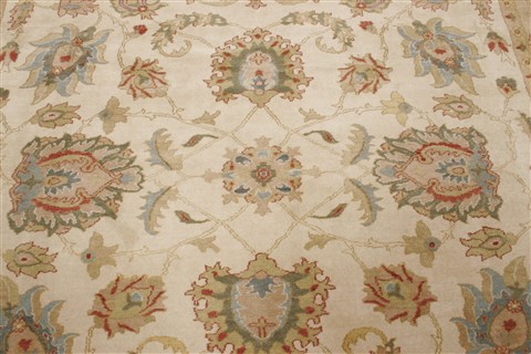 Chobi Beige Hand Knotted 82 X 101 Area Rug 250-21729 Image 18