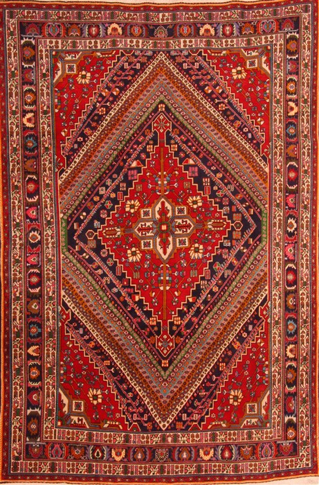Qashqai Red Hand Knotted 66 X 910 Area Rug 100-21731 Image 0