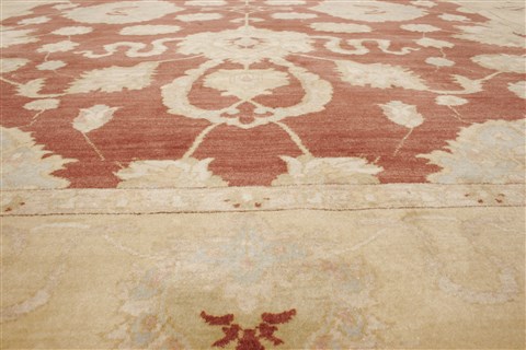 Pishavar Brown Hand Knotted 84 X 103 Area Rug 250-21732 Image 16