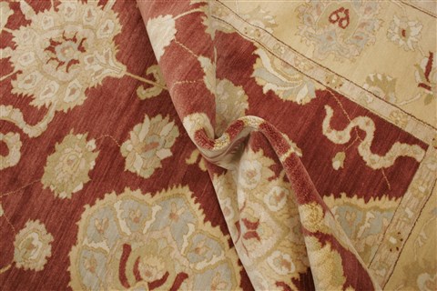 Pishavar Brown Hand Knotted 84 X 103 Area Rug 250-21732 Image 4