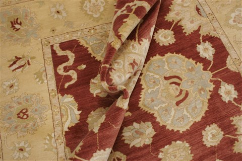 Pishavar Brown Hand Knotted 84 X 103 Area Rug 250-21732 Image 5