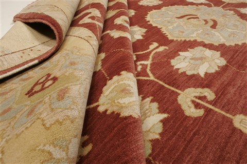 Pishavar Brown Hand Knotted 84 X 103 Area Rug 250-21732 Image 6