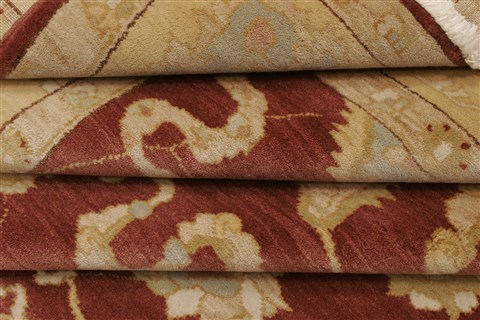 Pishavar Brown Hand Knotted 84 X 103 Area Rug 250-21732 Image 8