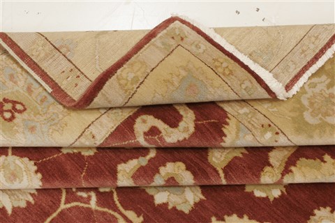 Pishavar Brown Hand Knotted 84 X 103 Area Rug 250-21732 Image 9
